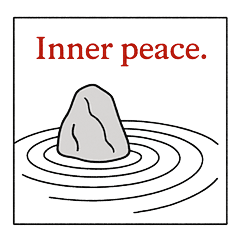 Minimal ZEN Peace Sticker