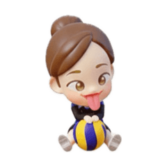 Female volleyball player Kun-chan