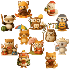 紙粘土動物のコラボイベント2