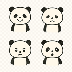 ゆるパンダの感情表現