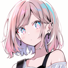 ピンク髪のギャル