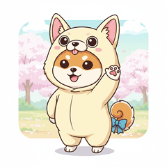 チワワになりたかった柴犬のスタンプ