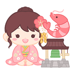 お正月3♪もこもこスタンプデコ