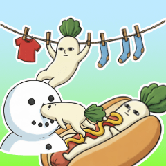 可愛くてシュールなダイコンさんの日常２