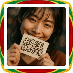 Kimono Woman New Year's Greetings