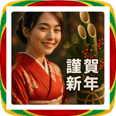 Happy New Year! Kimono Daily Greeting