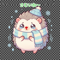 Little Hedgehog New Year Stickers