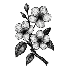 Flower lover (black and white)