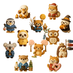 紙粘土動物のコラボイベント4