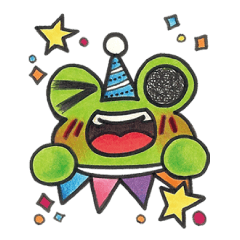 frog sticker for daily use