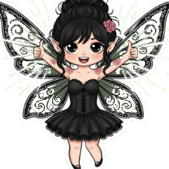 Fada Borboleta Voa Para Dizer Oi