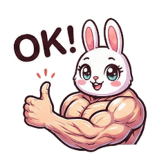 Macho Rabbit (Muscle & Cute) – LINE stickers | LINE STORE