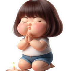 呆萌小胖妹幫你加油打氣