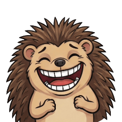 Super cute Mayan-style hedgehog stickers