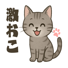 Gray Cat with a Big Smile