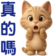 Brown Cat*Daily Greeting Stickers