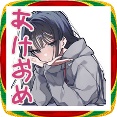 Gloomy Girl New Year Stickers