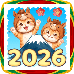 Orange tabby Kitten Stickers 2026