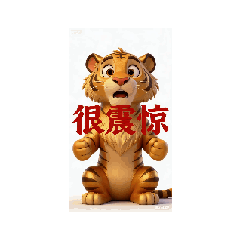 可愛老虎動作貼圖