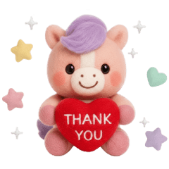 Fluffy Felt Pony & Kawaii Stickers