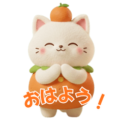 Cute Little Orange Cat Stickers