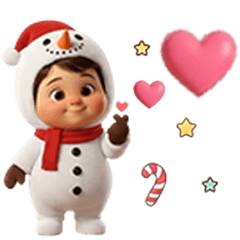 SNOW GIRL IN CHRISTMAS AND NEW YEAR