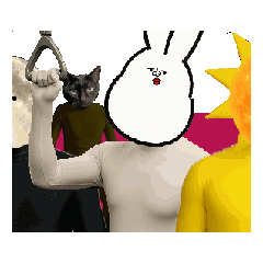 動く④シュールな黒ネッコさん