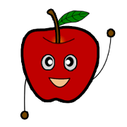 red little cute apple