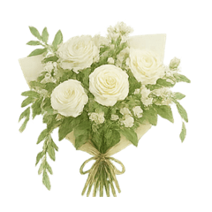 Stylish bouquet of green mix natural ver