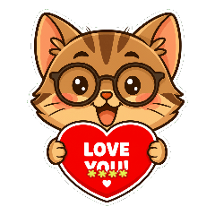 眼鏡貓-喵生活(隨你填貼圖)