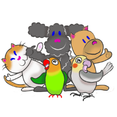 The lovebird and his friends
