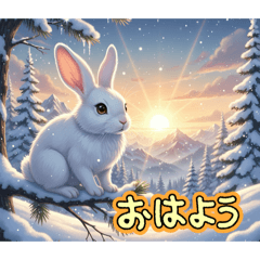 Animal Stecker Winter Rabbit Edition