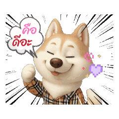 Cinnamon The Huskies - Brown T Shirt