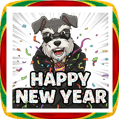 【ヒゲ紳士】クールなシュナウザー【正月】