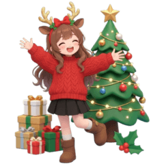 Pansy,Christmas girl,holiday greetings.