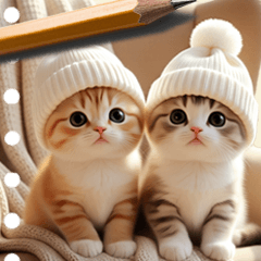 cute cat memo big sticker