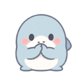 動いて癒されるぷっくりサメスタンプ