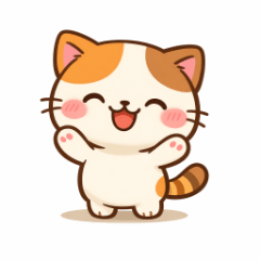 We're always together! Calico cat stamp