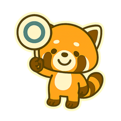 拿看板傳達訊息的小熊貓