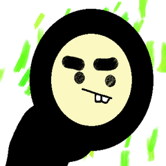 Cartoon circle head so funny