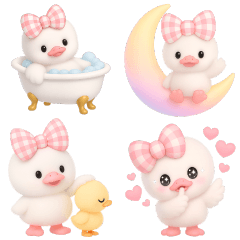 3D duck stickers you can use forever