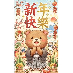 超可愛いクマのハッピーホリデー
