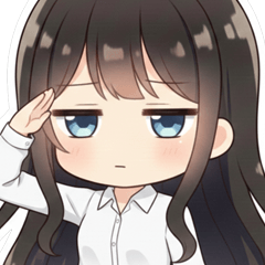 アオイさんの無表情で返事スタンプ