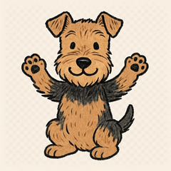 Airedale Terrier's daily life