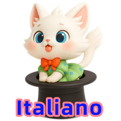 ピーチの文字スタンプ (イタリア語)