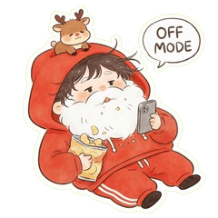 Off-Mode Santa: Lazy Hoodie Life
