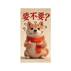 可愛柴犬詢問詞