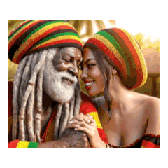 會動的 牙買加雷鬼拉斯塔人雷鬼大叔弍