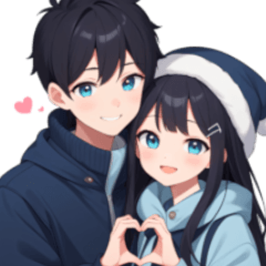 Cute Couple Happy New Year BIG resale