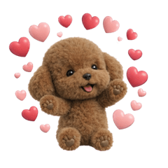 マイペースなトイプードル(ブラウン)